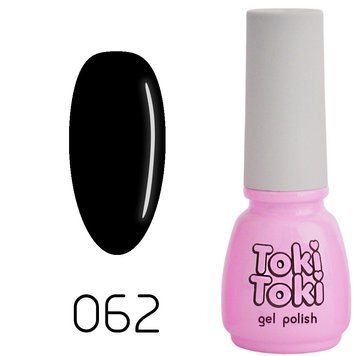 Гель-лак Toki Toki 062, 5 мл, чорний TT062 фото