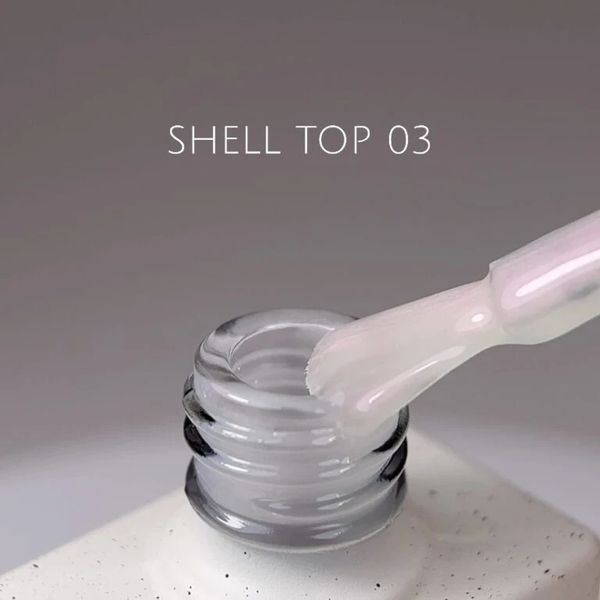 Топ без липкого слоя NAILS OF THE DAY Shell top №03 жемчужный с переливом розовой втирки, 10 мл NDMPTS3 фото