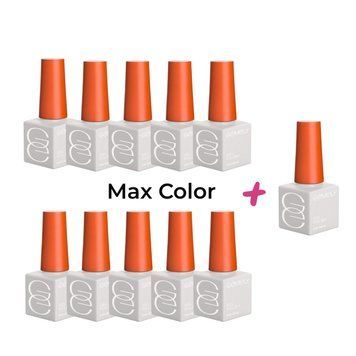 Набір гель-лаків Gemely ex GA&MA Max Color (6 мл) 10 шт + 1 в ПОДАРУНОК (Кольори на вибір) MN114 фото