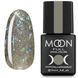 Гель-лак MOON FULL color Gel polish №328 серебристо-золотой с разноцветным глитером, 8 мл MF328 фото