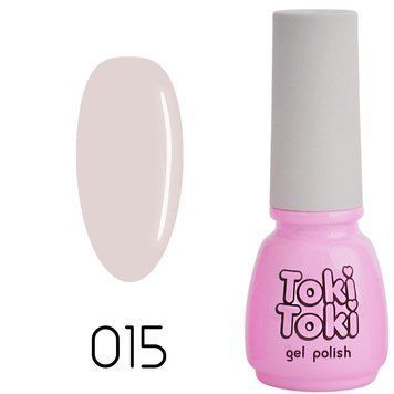 Гель-лак Toki Toki 015, 5 мл, біло-ліловий TT015 фото