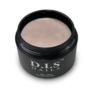 Гель для нарощування D.I.S Nails Universal Gel Shimmer № 27, бежевий нюд із шимером, 28 г GDISUG027 фото