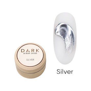 Гель-фарба DARK Silver metal Gel Paint, 5 г, срібний DpaintSilver фото