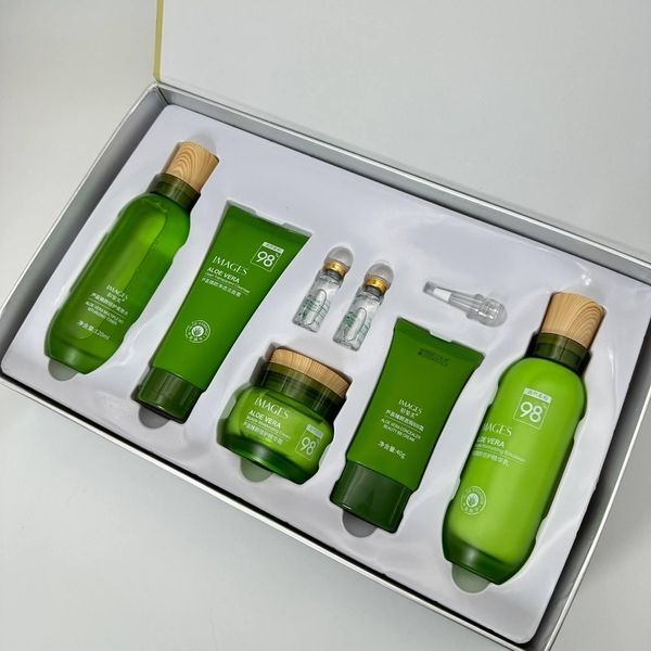 Подарочный набор косметики: Images Aloe Vera 98%, с экстрактом алоэ, 6 средств KOS16 фото