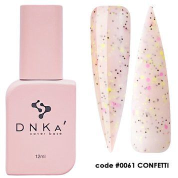 Камуфлююча база DNKa Cover Base 0061, 12 мл Confetti KBD0061 фото