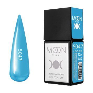 Гель-лак MOON FULL Amazing Color Gel polish №5047 небесно-блакитний, 12 мл AMFC5047 фото
