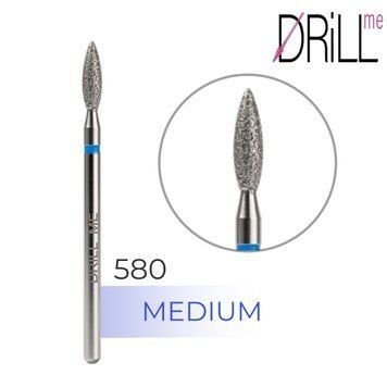Фреза алмазная DRILL ME №580 Пламя 2.5 мм, синяя насечка DRILLME580 фото