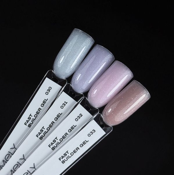 Гель для нарощування GEMELY Fast Builder gel 30 / Фаст Білдер гель 30, молочний з блискітками, 15 мл GFBG3015 фото