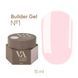 Гель для нарощування VALERI Builder Gel 01 світлий нюд, 15 мл BGVA01 фото 1