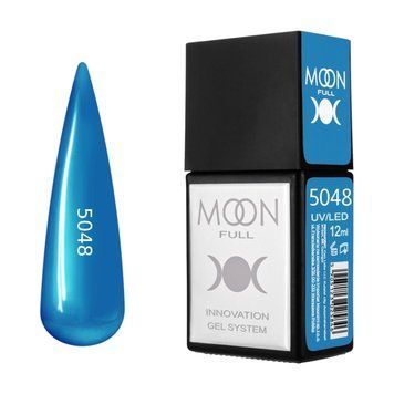 Гель-лак MOON FULL Amazing Color Gel polish №5048 сапфірово-блакитний, 12 мл AMFC5048 фото