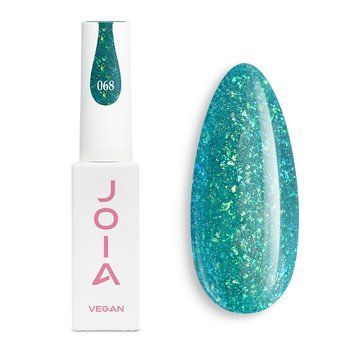 Гель-лак JOIA vegan 068, 6 мл, бірюзовий із шиммером JV068 фото
