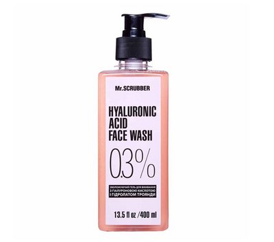 Гель для вмивання з гіалуроновою кислотою Hyaluronic acid face wash 0,3% Mr.SCRUBBER 400 мл KOSMR03 фото