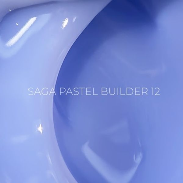 Гель для нарощування SAGA Professional Builder Gel Pastel Color 12 блакитний, 15 мл SGBP12 фото