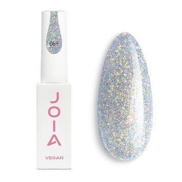 Гель-лак JOIA vegan 069, 6 мл, сріблястий з шиммером JV069 фото