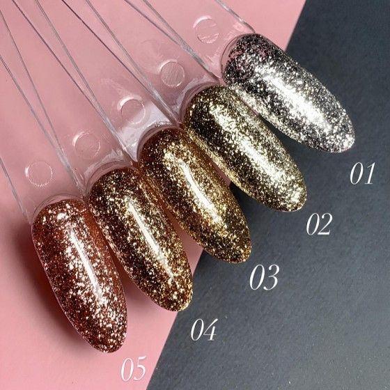 Декоративный гель DARK Diamond Gel 04, 5 г, золотой DDG04 фото
