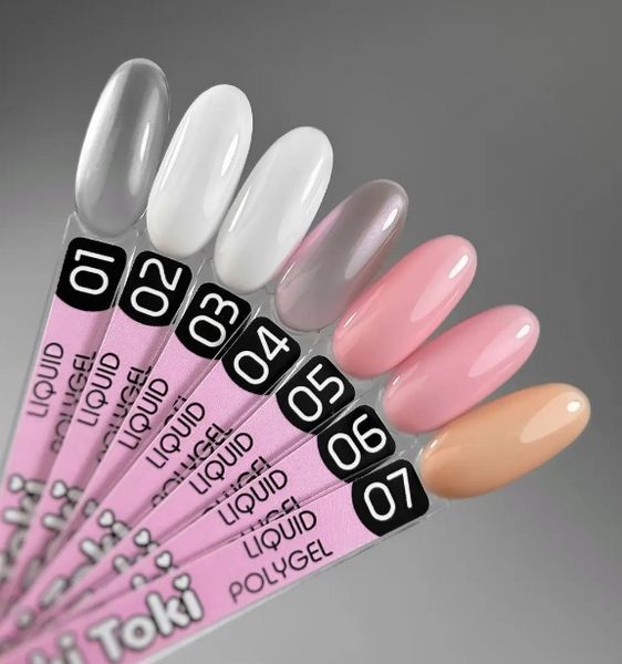 Рідкий полігель /Liquid Polygel Toki-Toki №02 білий 5 мл POLTT02 фото