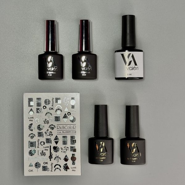 Стартовий манікюрний набір &laquo;Start Nail Box&raquo;: лампа, фрезер, матеріали Valeri для нарощування та покриття STARTNAILBOX фото