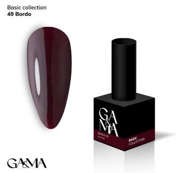 Гель-лак GA&MA Базова колекція 049 бордо, 10 мл GAMA49 фото