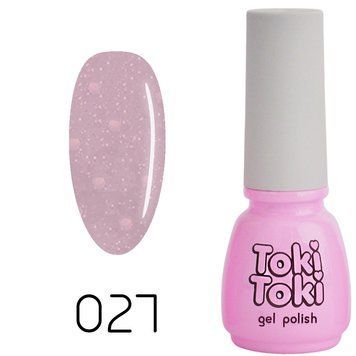 Гель-лак Toki Toki 027, 5 мл, ліловий з шиммером TT027 фото