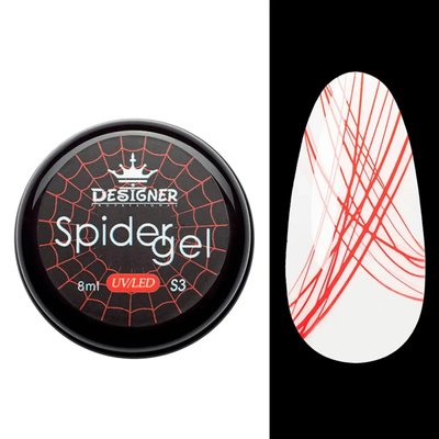 Гель-павутинка DESIGNER Spider gel, s3, червоний DIZP3 фото