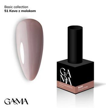 Гель-лак GA&MA Базова колекція 051 кава з молоком, 10 мл GAMA51 фото