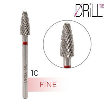 Фреза твердосплавна DRILL ME №10 Кукурудза 5 мм, червона насічка DRILLME10 фото
