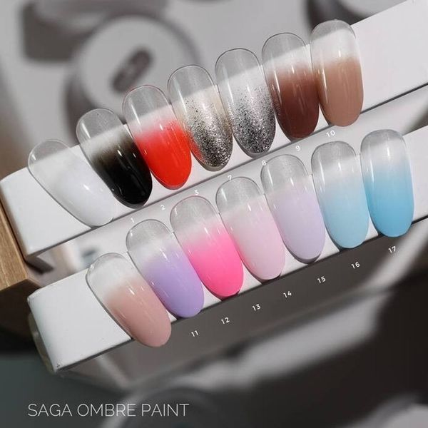 Гель-фарба для омбре SAGA Professional Ombre Paint №01, біла, 5 г OmP-01 фото