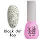 Топ для нігтів без липкого шару Toki-Toki Black Dot Top, 5 мл, чорні частинки TOPTTBDT фото 1