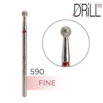 Фреза алмазная DRILL ME №590 Шар 3 мм, красная насечка DRILLME590 фото