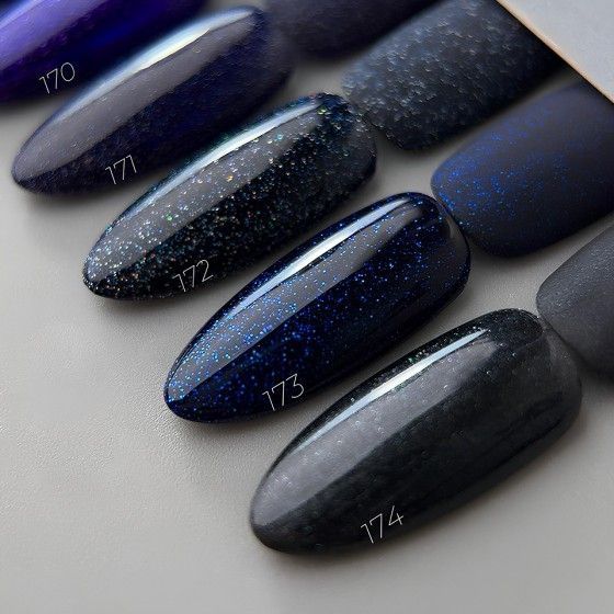 Гель-лак Dark Gel Polish №174 темно-серый с блестками, 6 мл DGP61746 фото