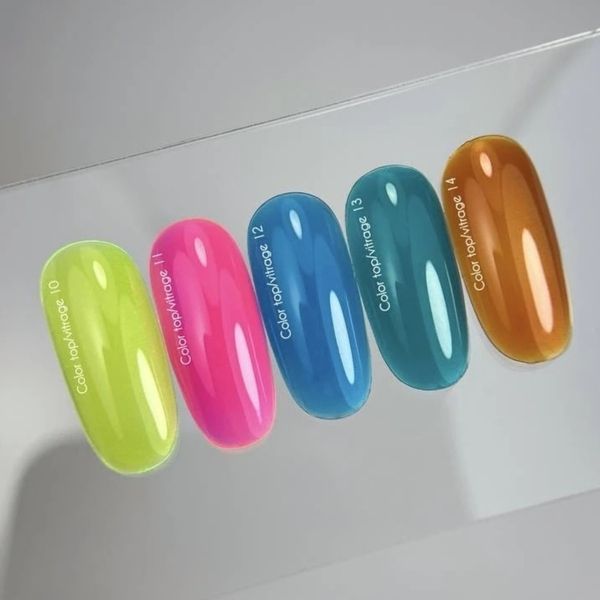 Топ без липкого слоя NAILS OF THE DAY Color Vitrage 13 синий, 10 мл NDTV13 фото