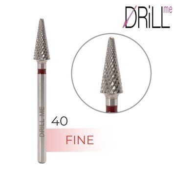 Фреза твердосплавна DRILL ME №40 Конус заокруглений 5.7 мм, червона насічка DRILLME40 фото