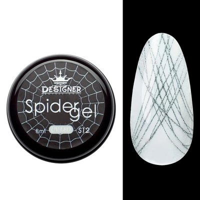 Гель-павутинка DESIGNER Spider gel, s12, сріблястий DIZP12 фото