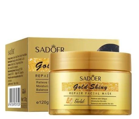 Ночная золотая маска для фарфоровой кожи SADOER Gold Shiny Repair Facial Mask, 120 г KOS25 фото