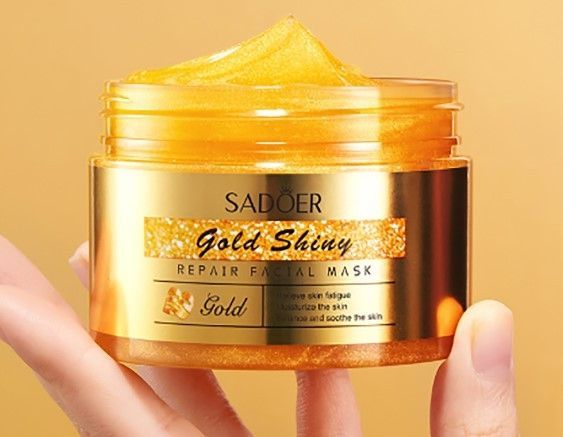 Ночная золотая маска для фарфоровой кожи SADOER Gold Shiny Repair Facial Mask, 120 г KOS25 фото