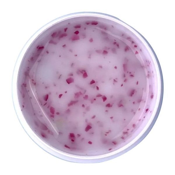 Гель для нарощування LUNAmoon Flower Gel №01, молочний з рожевими сухоцвітами, 15 мл FGLM01 фото