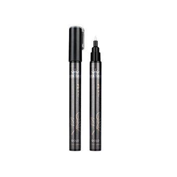 Ручка для дизайну нігтів Designer professional Chrom Metal Nail Pen, золото GNPG02 фото