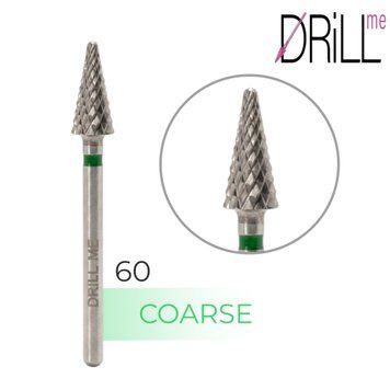 Фреза твердосплавна DRILL ME №60 Конус заокруглений 5.7 мм, зелена насічка DRILLME60 фото