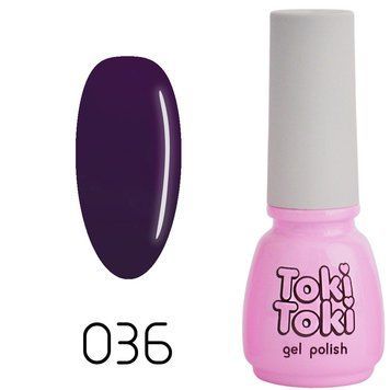 Гель-лак Toki Toki 036, 5 мл, темно-фіолетовий TT036 фото