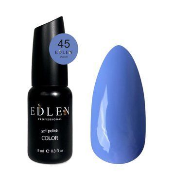Гель-лак Edlen Color 9 мл 45, блакитно-бузковий ED45 фото