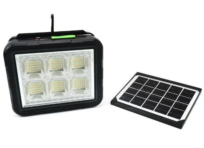 Потужний акумуляторний прожектор на сонячній батареї Solar lighting system GD-2207A POVER4 фото