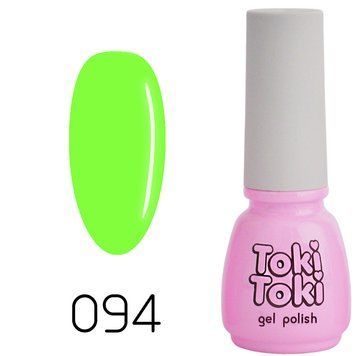 Гель-лак Toki Toki 094, 5 мл, неоново-зелений TT094 фото