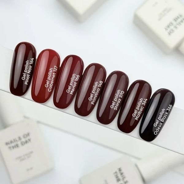 Гель-лак NAILS OF THE DAY Wine Collection Gel polish Malbec 364 глубокий темно-бордовый, 10 мл NDGP364 фото