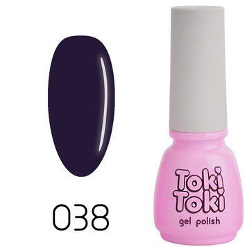 Гель-лак Toki Toki 038, 5 мл, темно-фіолетовий TT038 фото