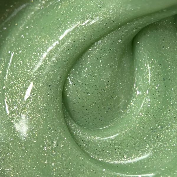 Гель для нарощування LUNAmoon Shimmer gel 11 салатовий з шимером, 15 мл GSLUNA11 фото