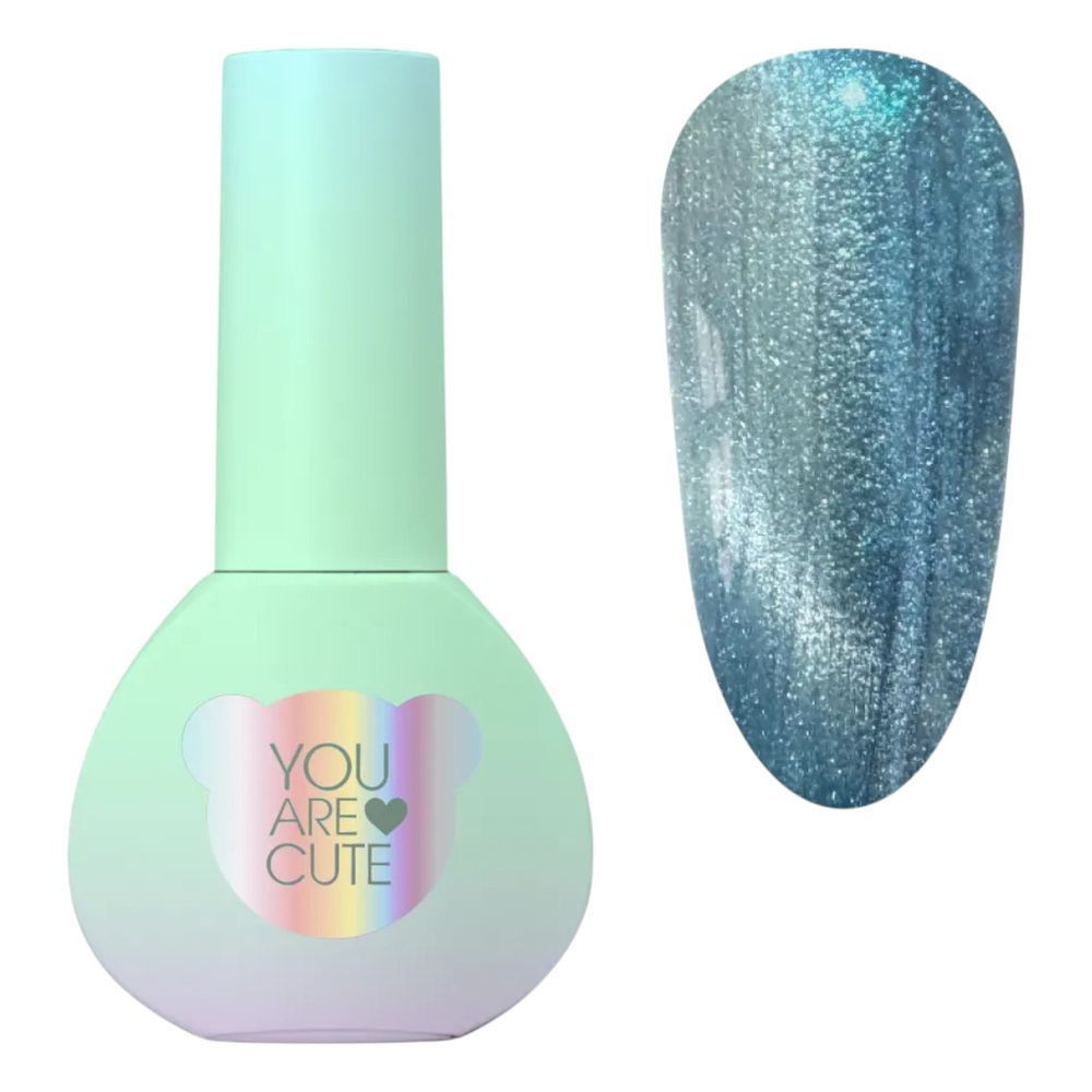 Гель-лак котяче око YOU ARE CUTE Color 112 синій світловідбиваючий, 5 мл YAC112 фото