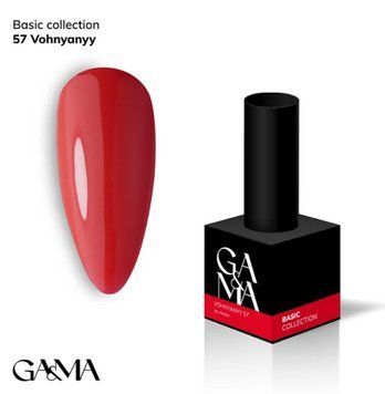 Гель-лак GA&MA Базова колекція 057 вогняний, 10 мл GAMA57 фото