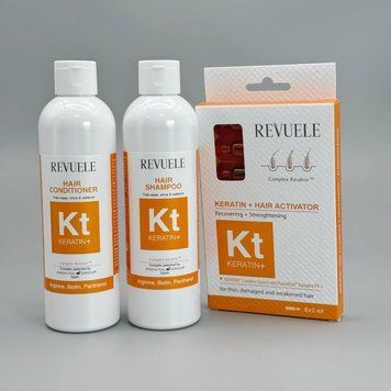 Набор косметики 3в1 REVUELE для волос Keratin+ NKOSRVL04 фото