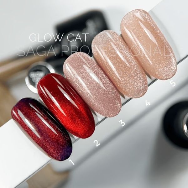 Гель-лак Saga Professional Glow Cat 01 красная вишня, 10 мл SGGC01 фото