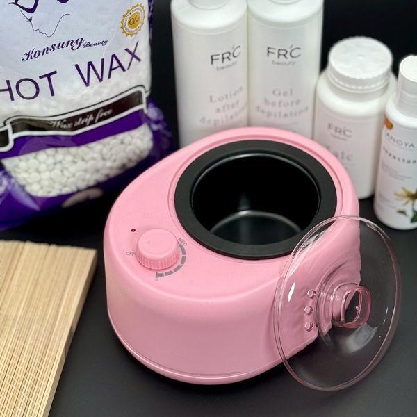 Набор для легкой депиляции Wax Pro 7в1: воскоплав, воск, лосьоны, тальк, шпатели DEPIL20 фото